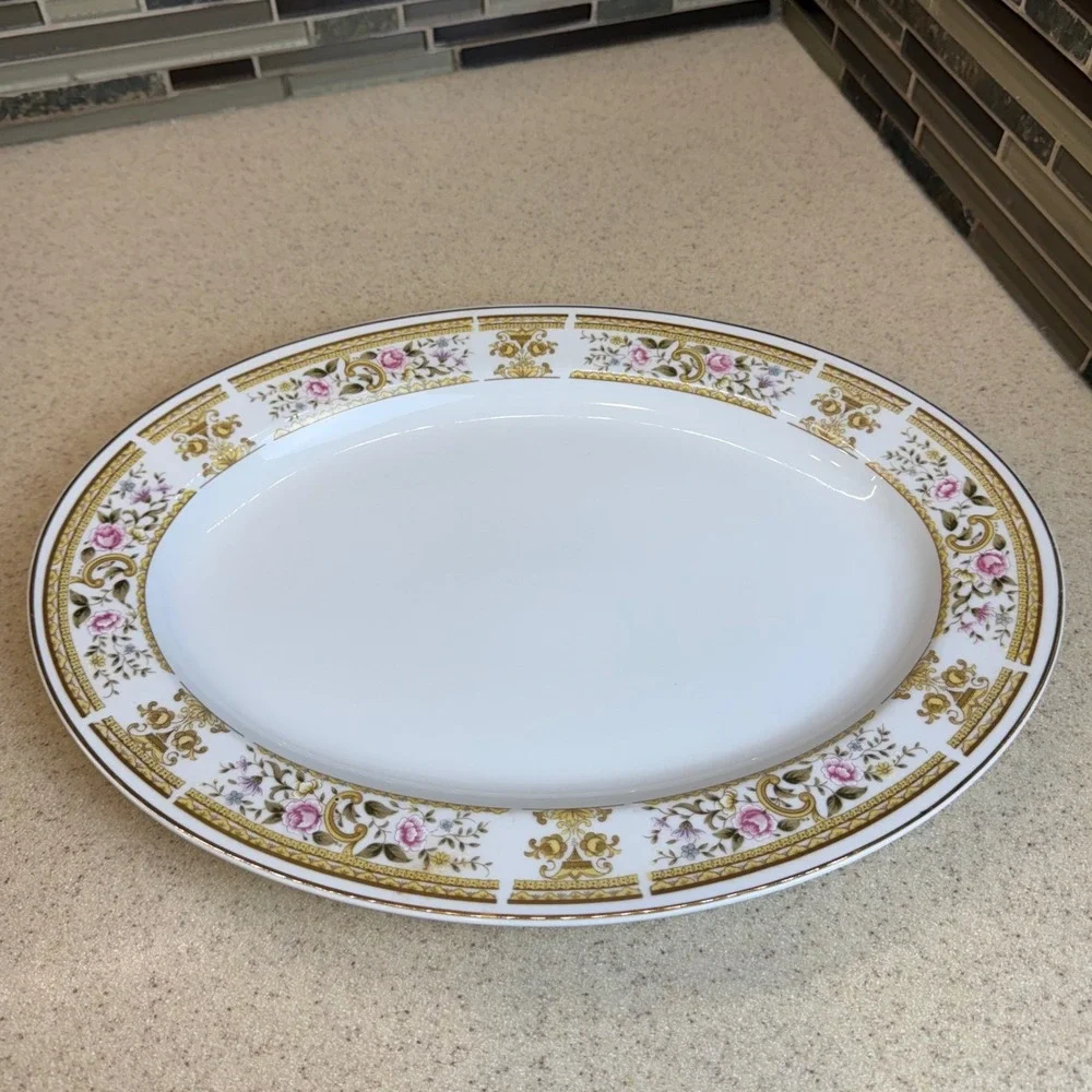 VTG Wallace Heritage Daphne Oval Serving Platter 14